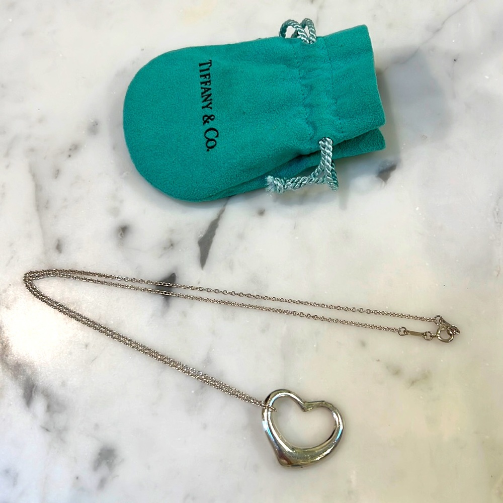 Elsa Peretti sterling silver Open Heart Pendant 27mm